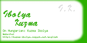 ibolya kuzma business card